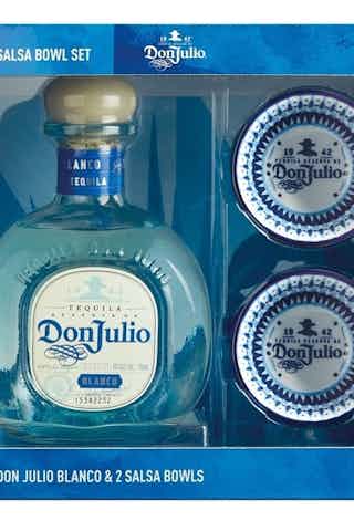 Don Julio Blanco Tequila Bottle With Two Salsa Bowls