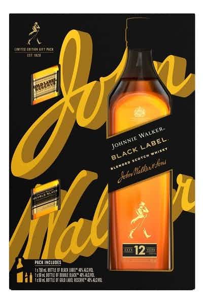 Johnnie Walker Black Label Blended Scotch Whisky Gift Pack