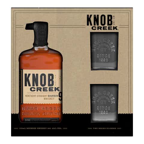 Knob Creek Rye Whiskey with Glasses