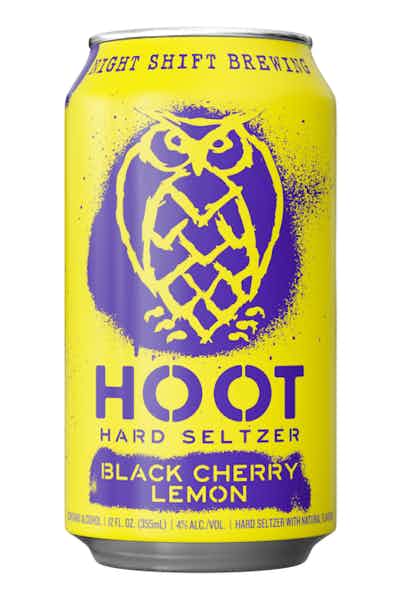 Night Shift Hoot Hard Seltzer Black Cherry Lemon