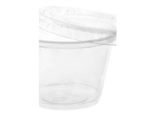 Party Essentials Hard Plastic Jello Shot Cups with Lids, 2.5 oz, Clear