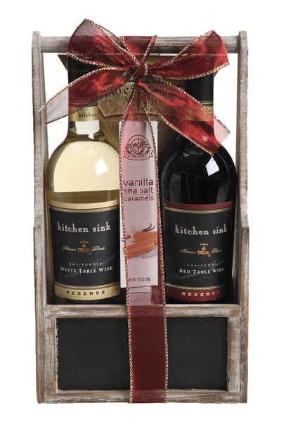 Wine Gift Basket Kitchen Sink Red And White Reserve Price & Reviews